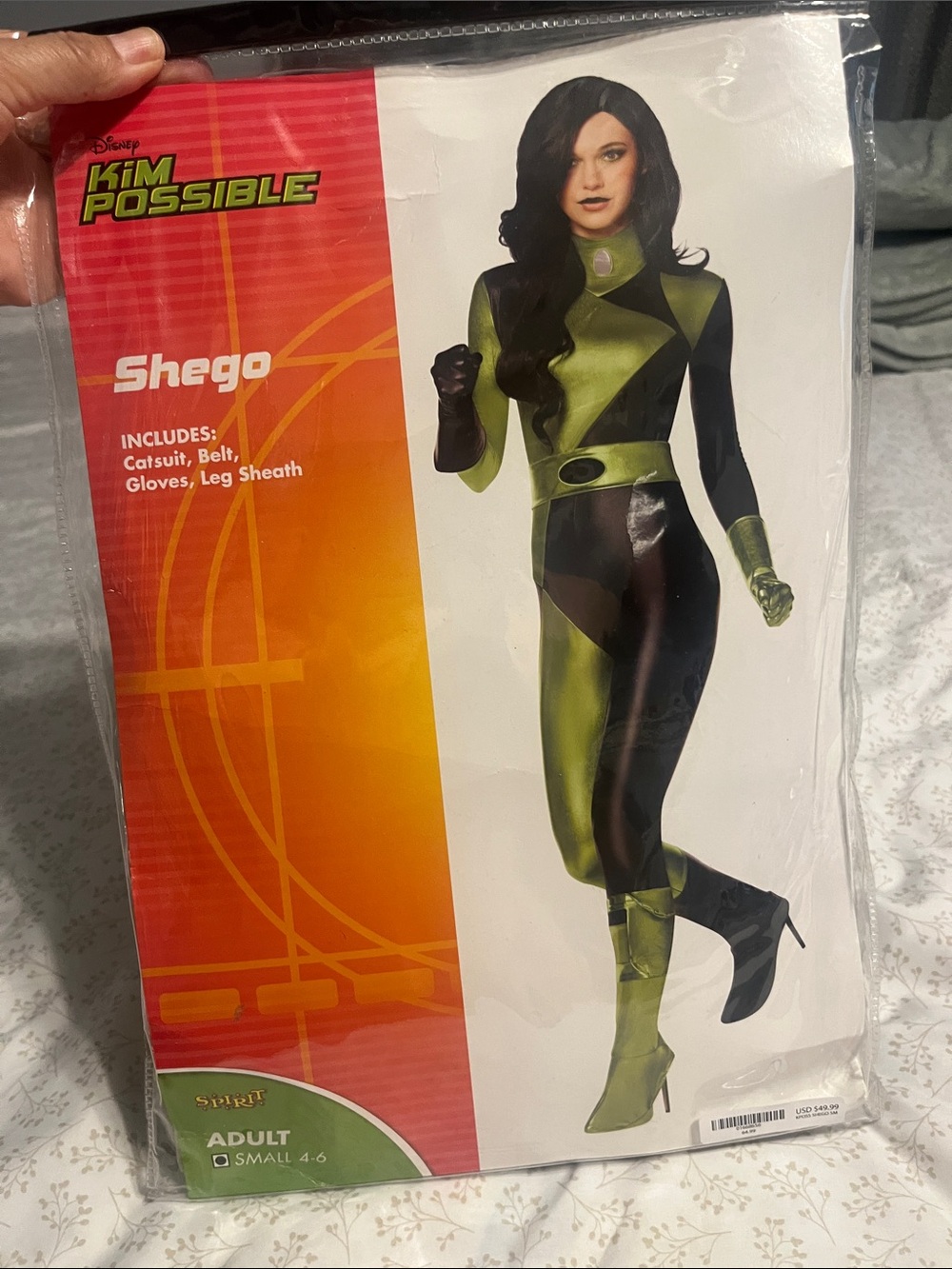 Disney Shego Green and Black Jumpsuit with Belt and Gloves